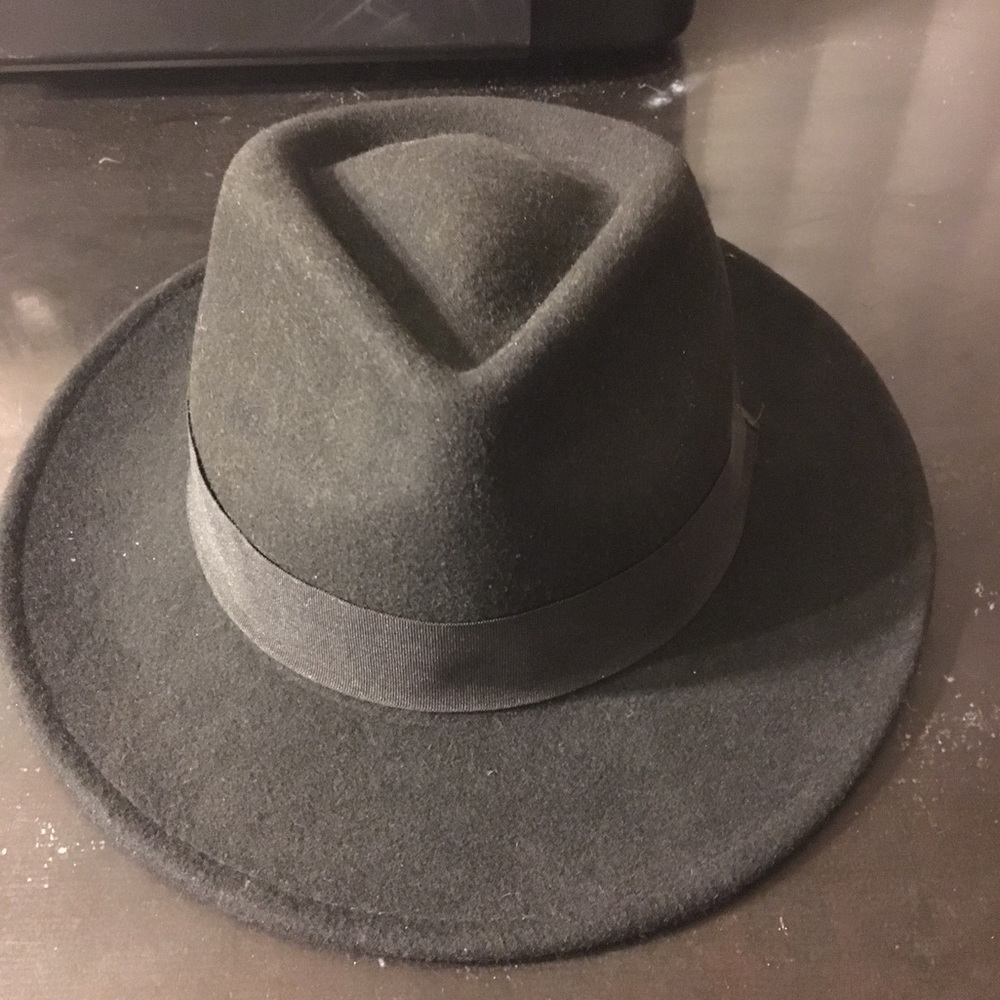 Unisex Black wool GLORY Fedora hat